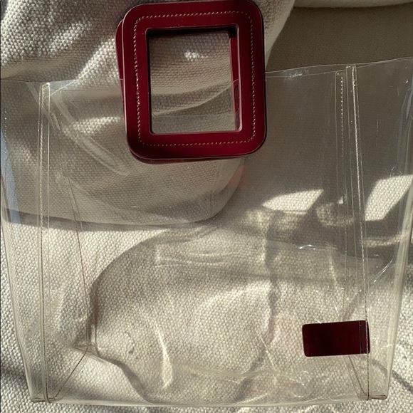 Staud Burgundy Shirley Large Tote Bag PVC - Picture 5 of 9